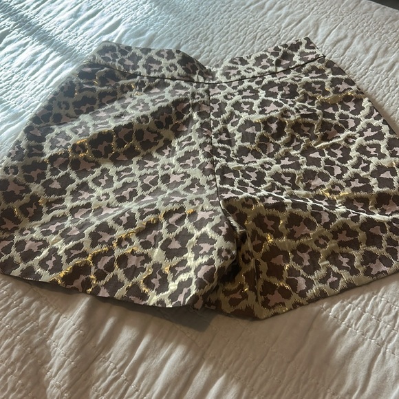J. Crew Trouser Short in Metallic Leopard Jacquard Size 0 NTW - Picture 7 of 9